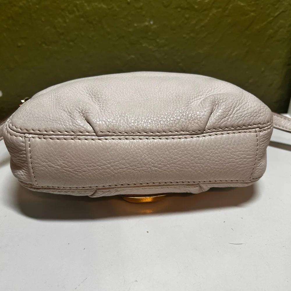 Michael Kors creamy leather small adjustable strap quiet luxury minimalist gold